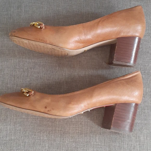 Lauren ralph Lauren tan leather pumps shoe  size 10B - Picture 9 of 16